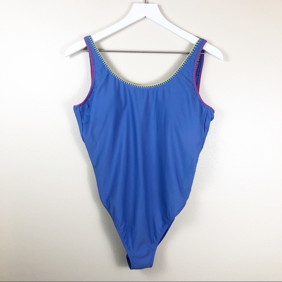 Hollister Swim Hollister One Piece Low Back Swimsuit Blue Poshmark